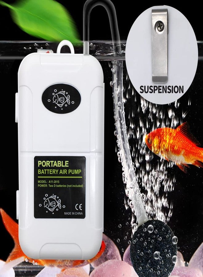 HUIXHAO Portable Air Pump, Aquarium Air Pump, Aeration Up to 6 Gallons, Fish Tank Air Bubble Aerator for Fish Tank, Fishing Etc - Image 2